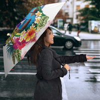 Guam and United States Together Umbrella Bald Eagle and Guam Seal with Flower and Tribal Tattoos - Wonder Print Shop