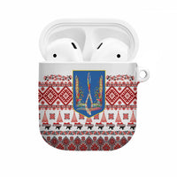 Ukraine Merry Christmas AirPods Case Ukraine Emblem and Vyshyvanka Xmas Style - Wonder Print Shop