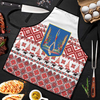 Ukraine Merry Christmas Apron Ukraine Emblem and Vyshyvanka Xmas Style - Wonder Print Shop
