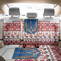 Ukraine Merry Christmas Back Car Seat Cover Ukraine Emblem and Vyshyvanka Xmas Style - Wonder Print Shop