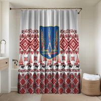 Ukraine Merry Christmas Bathroom Set Ukraine Emblem and Vyshyvanka Xmas Style - Wonder Print Shop