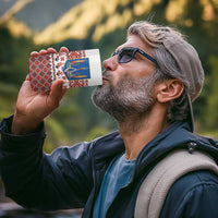 Ukraine Merry Christmas 4 in 1 Can Cooler Tumbler Ukraine Emblem and Vyshyvanka Xmas Style - Wonder Print Shop