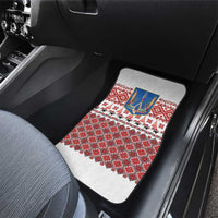 Ukraine Merry Christmas Car Mats Ukraine Emblem and Vyshyvanka Xmas Style - Wonder Print Shop