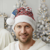 Ukraine Merry Christmas Santa Hat Ukraine Emblem and Vyshyvanka Xmas Style - Wonder Print Shop