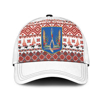 Ukraine Merry Christmas Classic Cap Ukraine Emblem and Vyshyvanka Xmas Style - Wonder Print Shop
