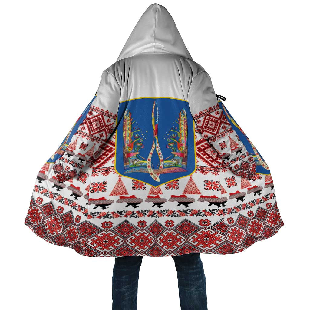 Ukraine Merry Christmas Cloak Ukraine Emblem and Vyshyvanka Xmas Style - Wonder Print Shop