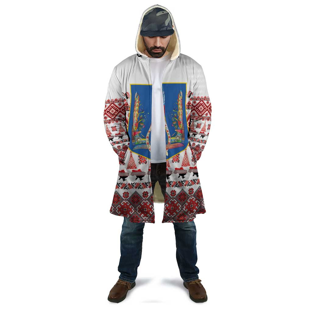 Ukraine Merry Christmas Cloak Ukraine Emblem and Vyshyvanka Xmas Style - Wonder Print Shop