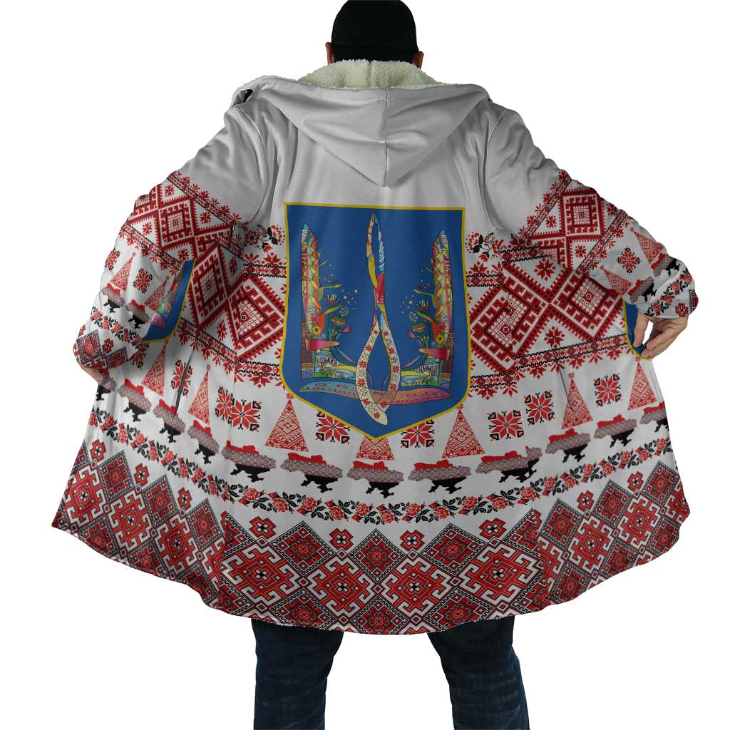 Ukraine Merry Christmas Cloak Ukraine Emblem and Vyshyvanka Xmas Style - Wonder Print Shop