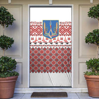 Ukraine Merry Christmas Door Cover Ukraine Emblem and Vyshyvanka Xmas Style - Wonder Print Shop