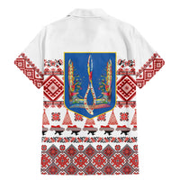 Ukraine Merry Christmas Family Matching Mermaid Dress and Hawaiian Shirt Ukraine Emblem and Vyshyvanka Xmas Style - Wonder Print Shop