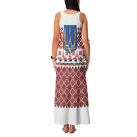 Ukraine Merry Christmas Family Matching Tank Maxi Dress and Hawaiian Shirt Ukraine Emblem and Vyshyvanka Xmas Style - Wonder Print Shop