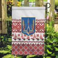 Ukraine Merry Christmas Garden Flag Ukraine Emblem and Vyshyvanka Xmas Style - Wonder Print Shop