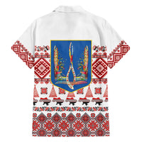 Ukraine Merry Christmas Hawaiian Shirt Ukraine Emblem and Vyshyvanka Xmas Style - Wonder Print Shop