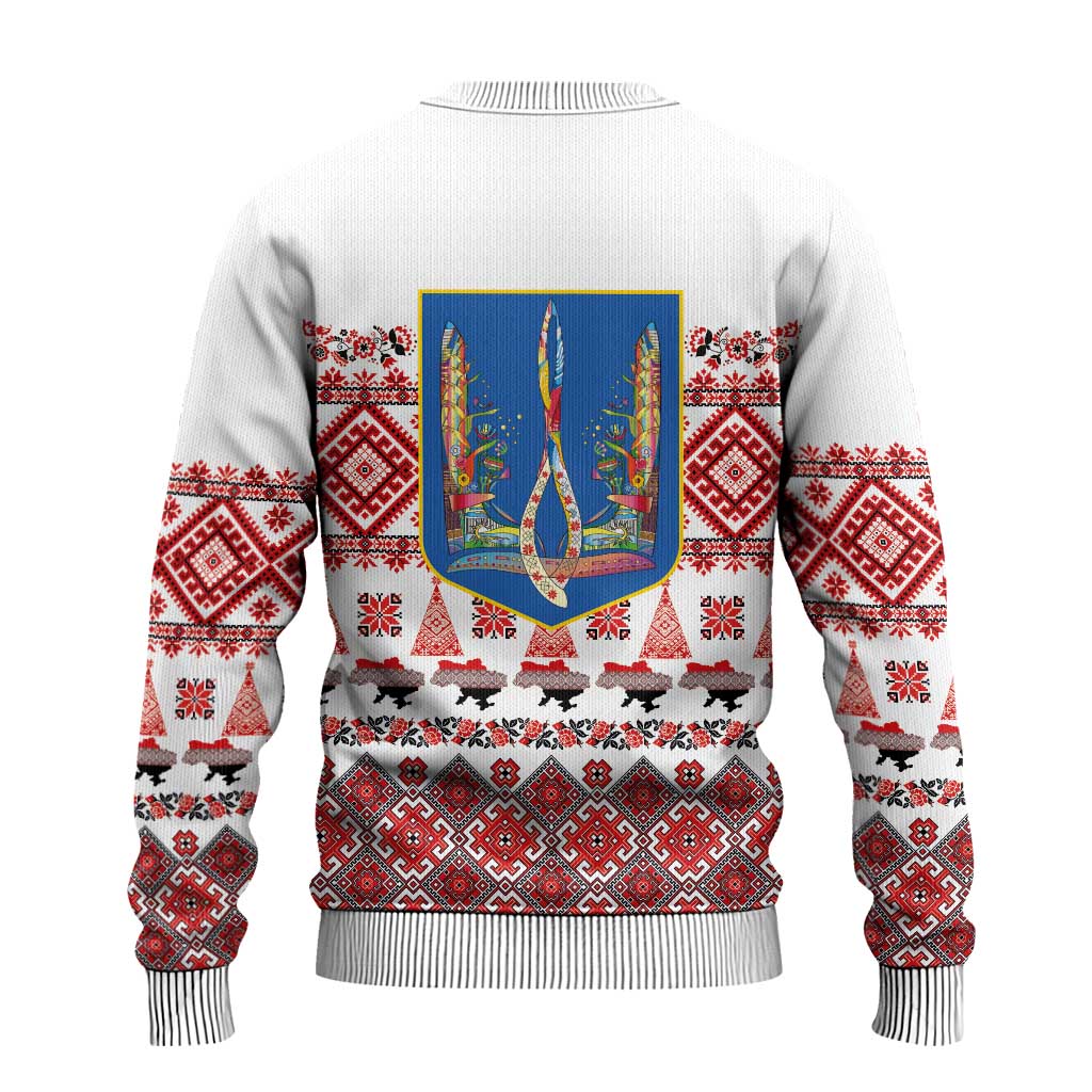Ukraine Merry Christmas Ugly Christmas Sweater Ukraine Emblem and Vyshyvanka Xmas Style - Wonder Print Shop