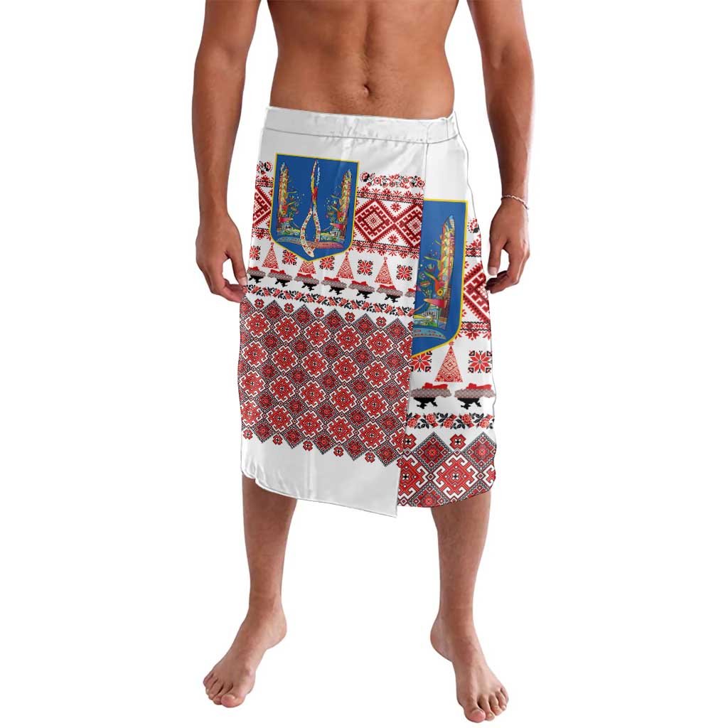 Ukraine Merry Christmas Lavalava Ukraine Emblem and Vyshyvanka Xmas Style - Wonder Print Shop