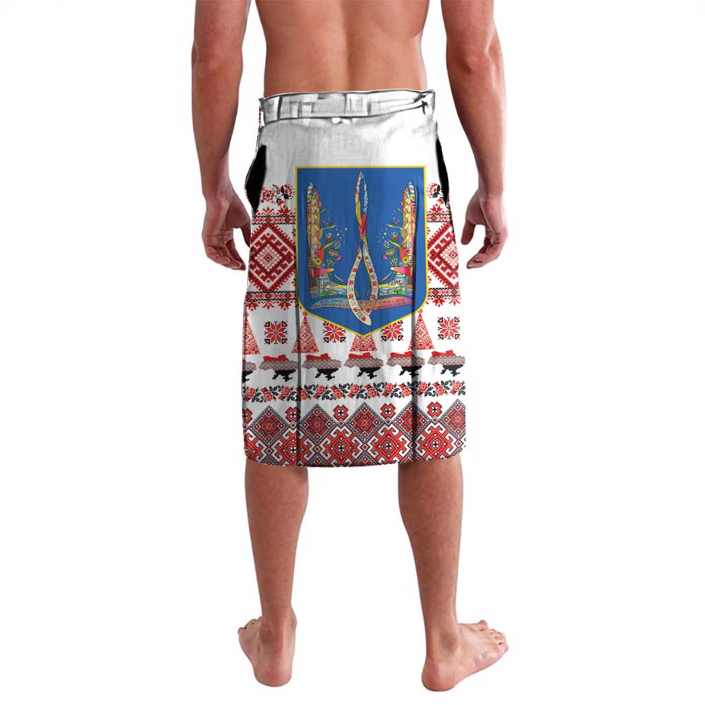 Ukraine Merry Christmas Lavalava Ukraine Emblem and Vyshyvanka Xmas Style - Wonder Print Shop