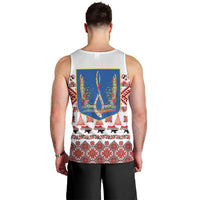 Ukraine Merry Christmas Men Tank Top Ukraine Emblem and Vyshyvanka Xmas Style - Wonder Print Shop