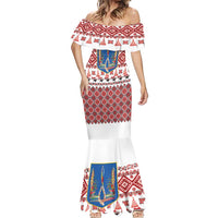 Ukraine Merry Christmas Mermaid Dress Ukraine Emblem and Vyshyvanka Xmas Style - Wonder Print Shop