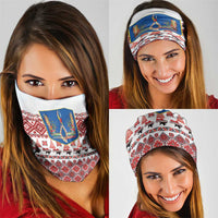 Ukraine Merry Christmas Neck Gaiter Ukraine Emblem and Vyshyvanka Xmas Style - Wonder Print Shop