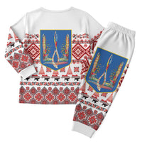 Ukraine Merry Christmas Pajama Set Ukraine Emblem and Vyshyvanka Xmas Style - Wonder Print Shop