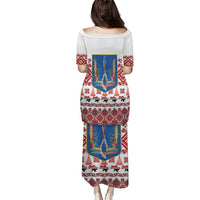 Ukraine Merry Christmas Puletasi Ukraine Emblem and Vyshyvanka Xmas Style - Wonder Print Shop