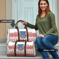 Ukraine Merry Christmas Travel Bag Ukraine Emblem and Vyshyvanka Xmas Style - Wonder Print Shop