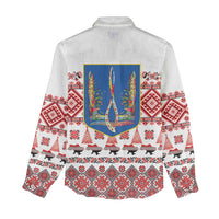 Ukraine Merry Christmas Women Casual Shirt Ukraine Emblem and Vyshyvanka Xmas Style - Wonder Print Shop