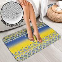 Ukraine Merry Christmas Bathroom Set Ukraine Emblem and Vyshyvanka Knitted Effect - Wonder Print Shop