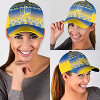 Ukraine Merry Christmas Classic Cap Ukraine Emblem and Vyshyvanka Flag Color Style - Wonder Print Shop