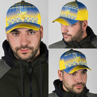 Ukraine Merry Christmas Classic Cap Ukraine Emblem and Vyshyvanka Flag Color Style - Wonder Print Shop