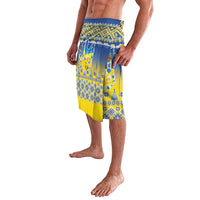 Ukraine Merry Christmas Lavalava Ukraine Emblem and Vyshyvanka Knitted Effect - Wonder Print Shop