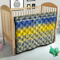 Ukraine Merry Christmas Quilt Ukraine Emblem and Vyshyvanka Knitted Effect - Wonder Print Shop