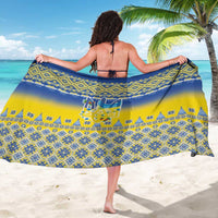 Ukraine Merry Christmas Sarong Ukraine Emblem and Vyshyvanka Knitted Effect - Wonder Print Shop