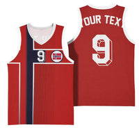 Custom Norway Football Basketball Jersey Retro Style