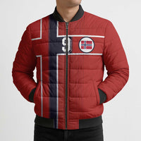 Custom Norway Football Bomber Puffer Jacket Retro Style