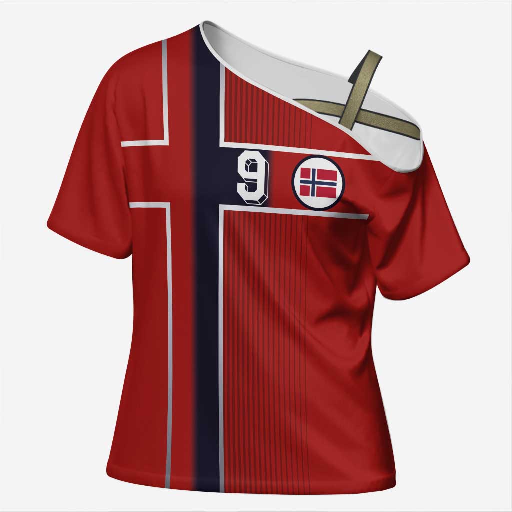 Custom Norway Football Cross Shoulder Shirt Retro Style