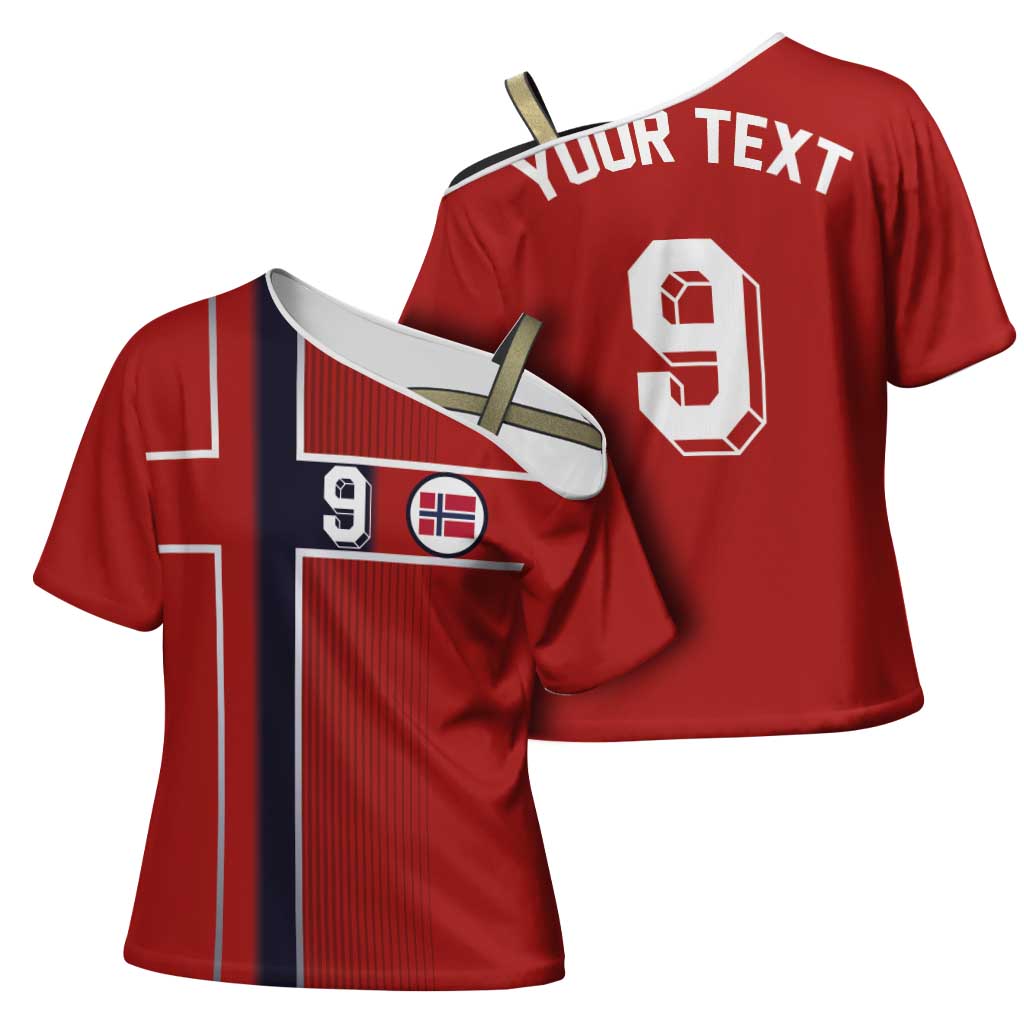 Custom Norway Football Cross Shoulder Shirt Retro Style