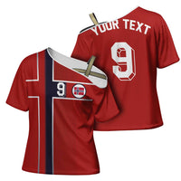Custom Norway Football Cross Shoulder Shirt Retro Style