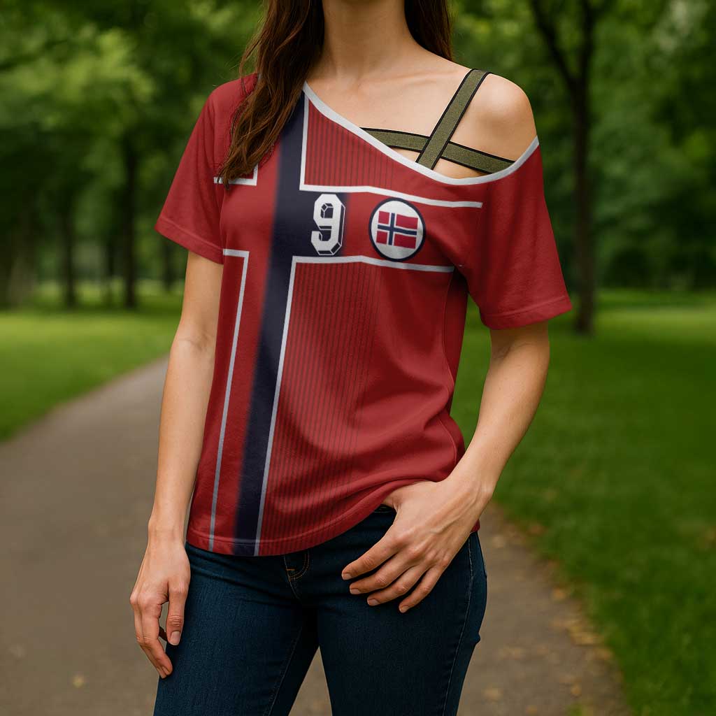 Custom Norway Football Cross Shoulder Shirt Retro Style