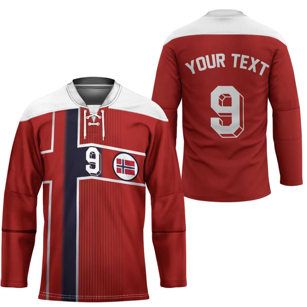 Custom Norway Football Hockey Jersey Retro Style