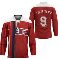 Custom Norway Football Hockey Jersey Retro Style