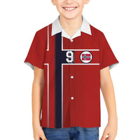 Custom Norway Football Kid Hawaiian Shirt Retro Style