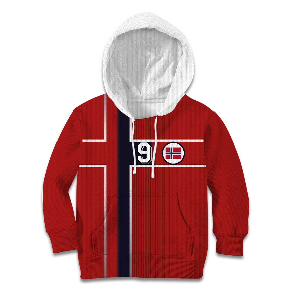 Custom Norway Football Kid Hoodie Retro Style