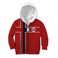 Custom Norway Football Kid Hoodie Retro Style
