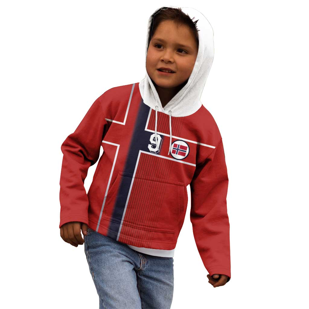 Custom Norway Football Kid Hoodie Retro Style