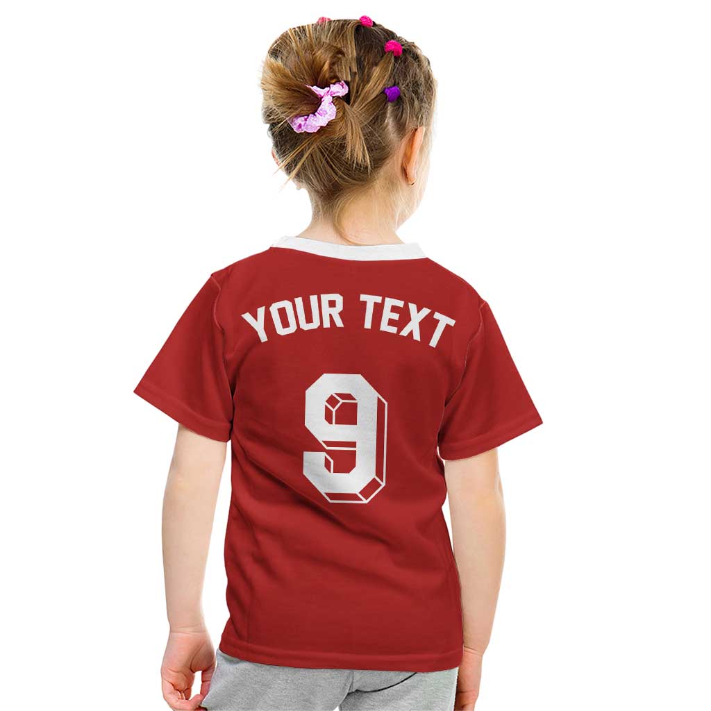 Custom Norway Football Kid T Shirt Retro Style