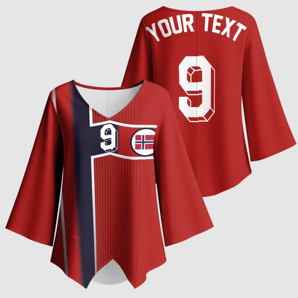Custom Norway Football Kimono Sleeve Blouse Retro Style