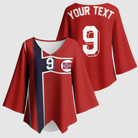 Custom Norway Football Kimono Sleeve Blouse Retro Style