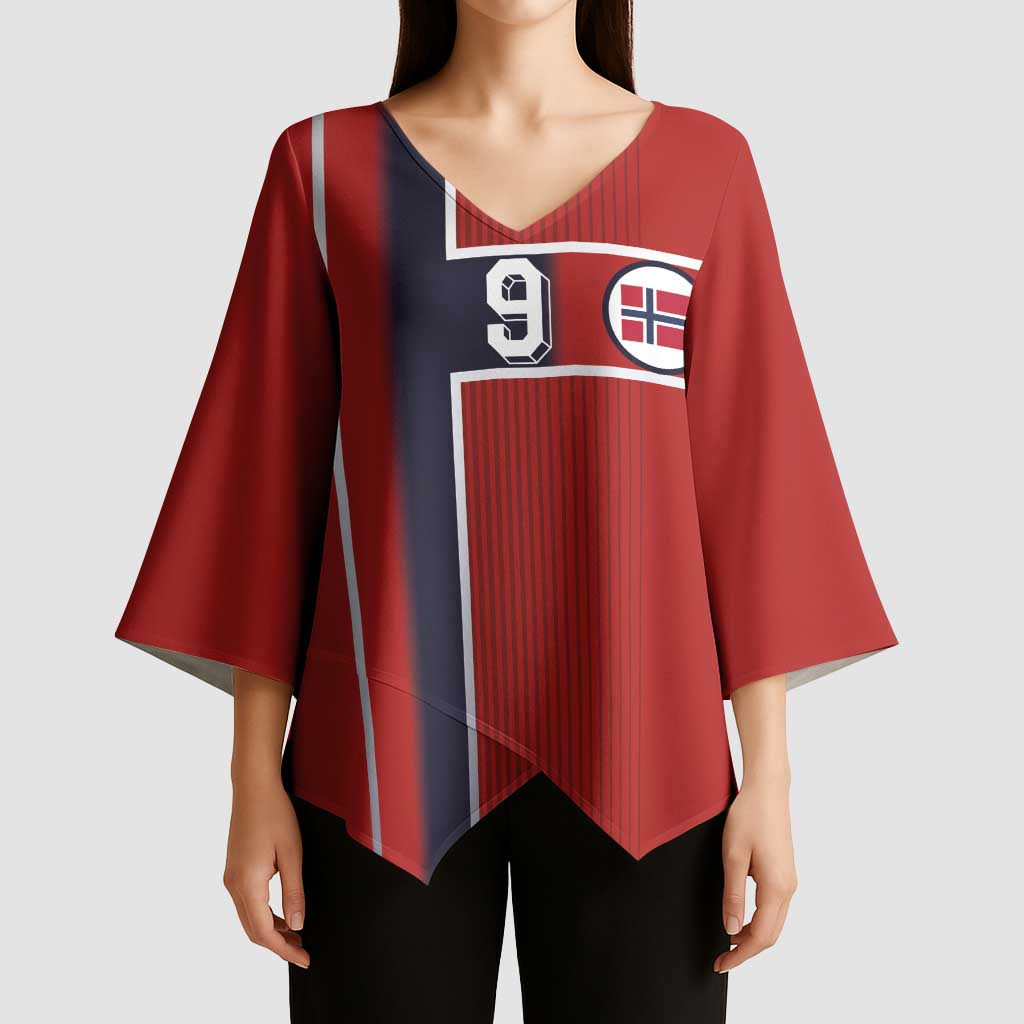 Custom Norway Football Kimono Sleeve Blouse Retro Style