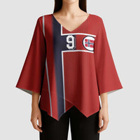 Custom Norway Football Kimono Sleeve Blouse Retro Style